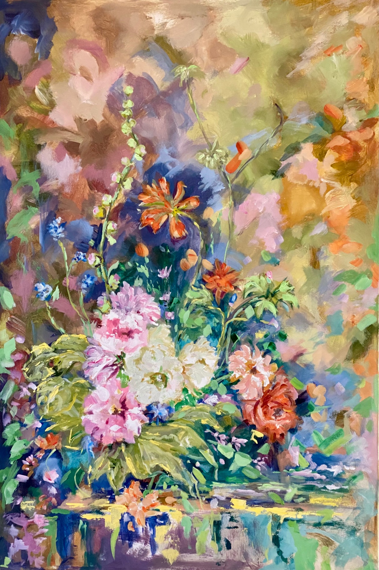 Riot Garden - Acrylic on canvas by Heather Lavender