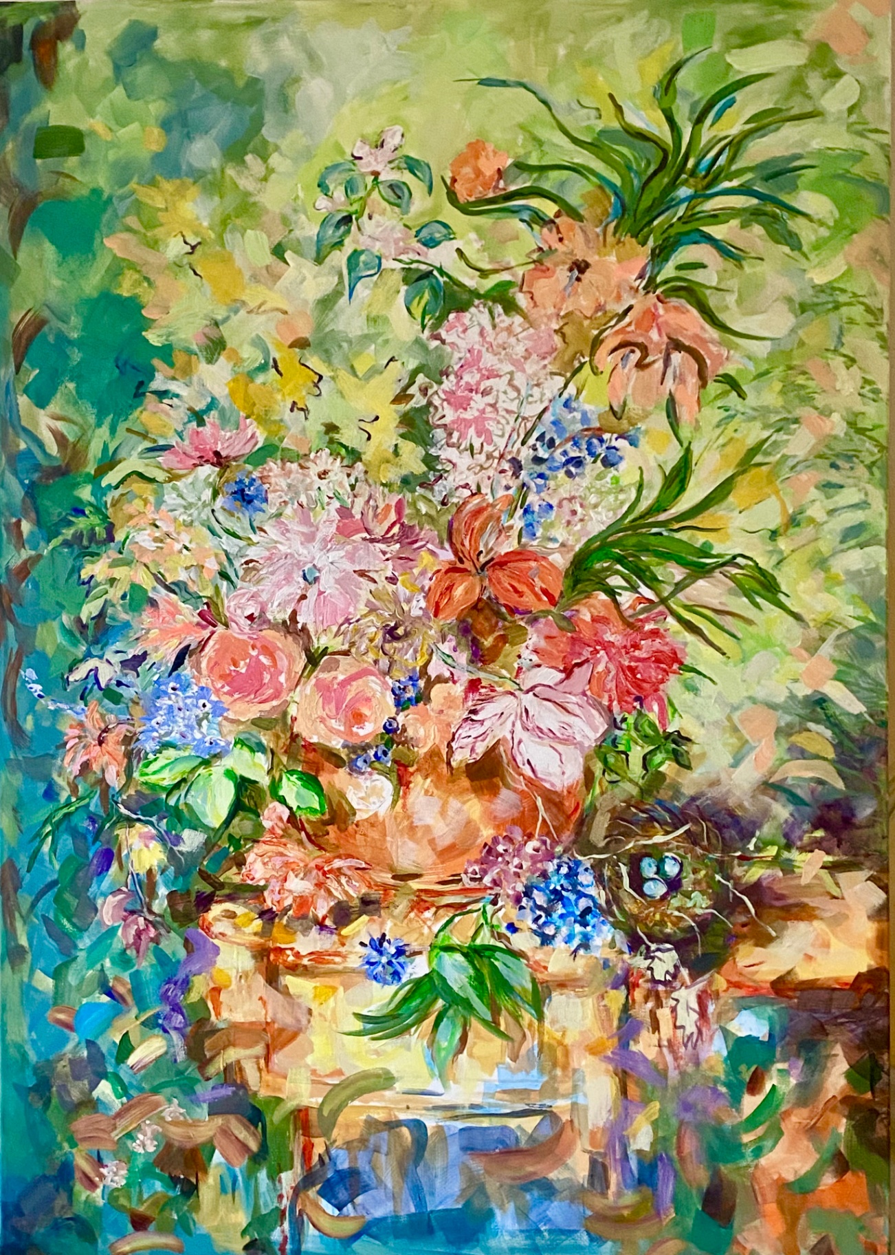 Still Life, Still Drama - Acrylic on canvas by Heather Lavender
