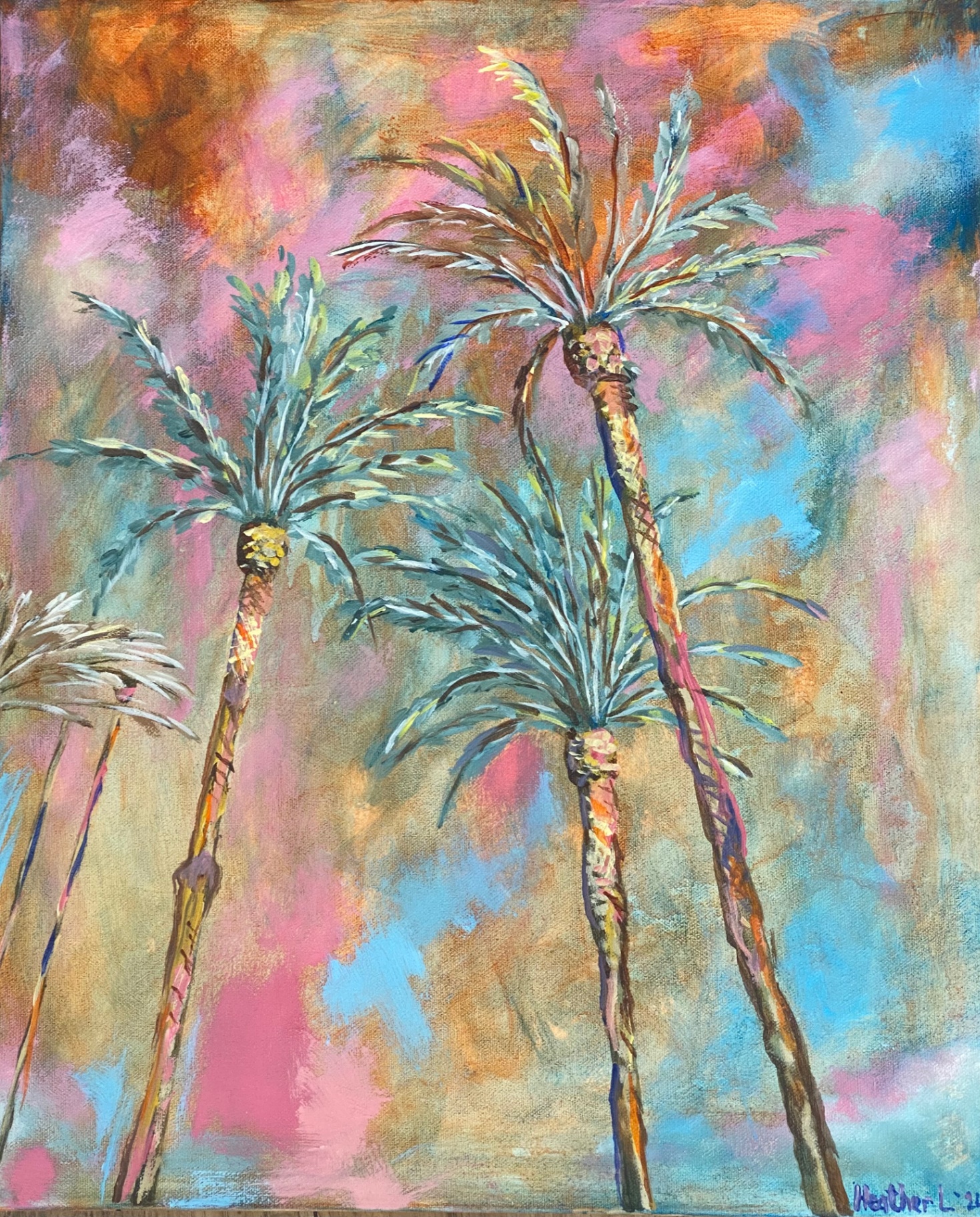 Salute to the Sun II - Acrylic on canvas by Heather Lavender