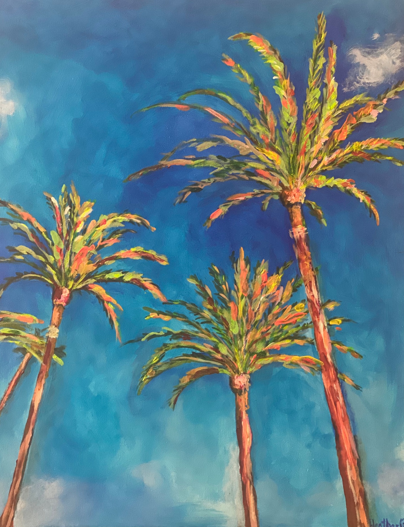 Salute to the Sun I - Acrylic and canvas by Heather Lavender
