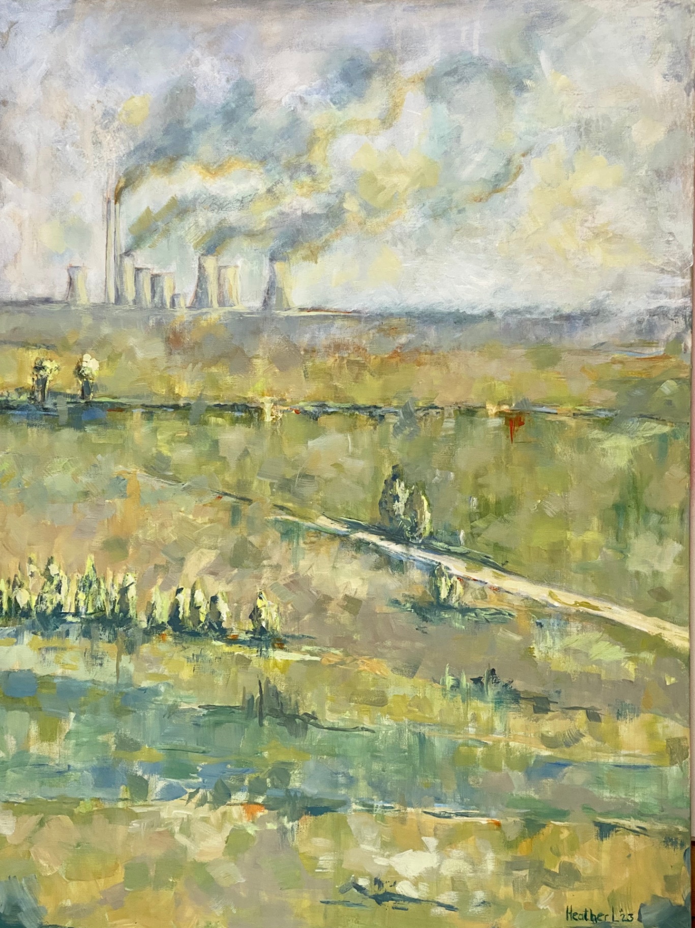 Cathedrals of Steam - Acrylic on canvas by Heather Lavender