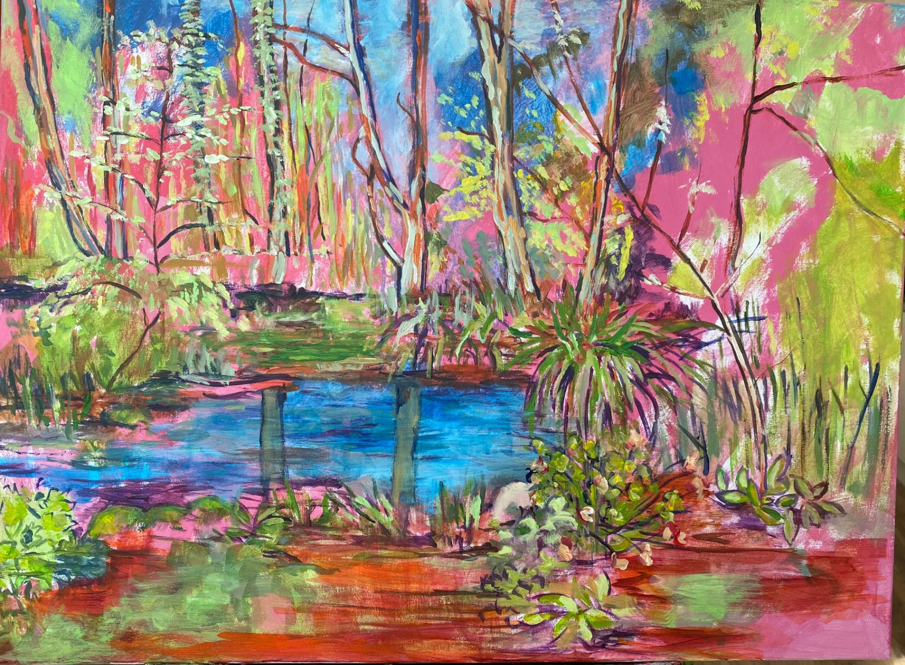 Ballade de printemps - Acrylic on canvas by Heather Lavender