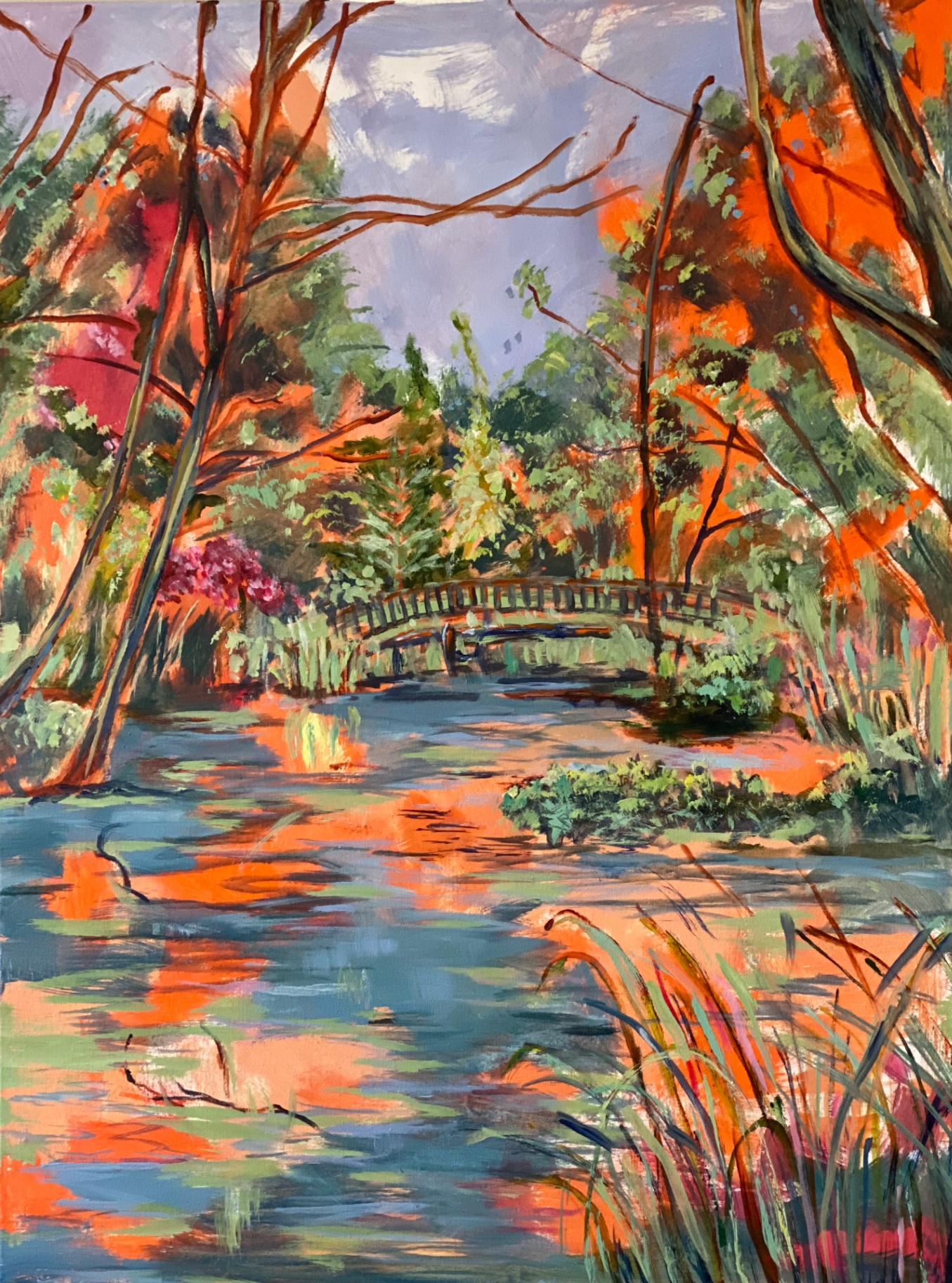 Ballade d'automne - Acrylic on canvas by Heather Lavender